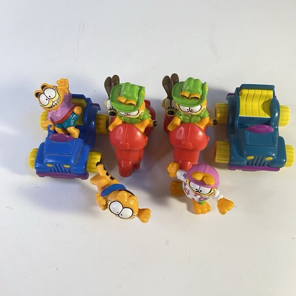 Garfield 1988 McDonald’s Happy Meal Toy Lot of 9 Pc Vintage - Picture 3 of 5